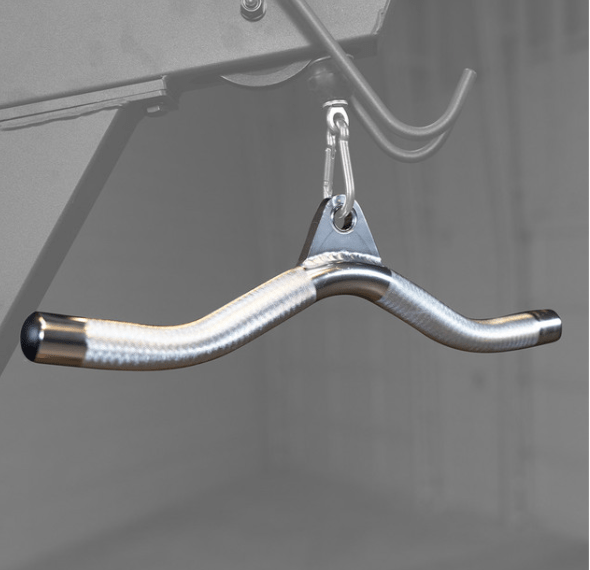 Body - Solid Aluminum Tricep Pressdown Bar Cable Attachment - Fitness Specialist