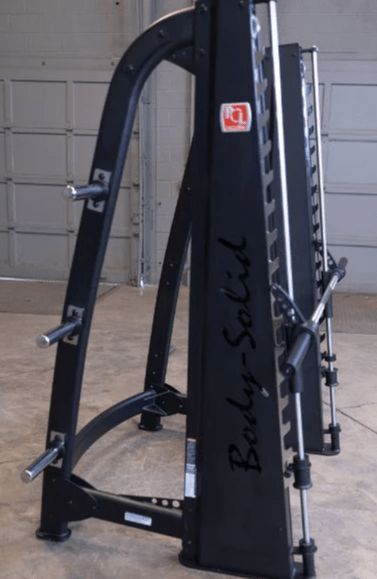 Close-up of lockout positions and safety features – Body-Solid SCB1000B