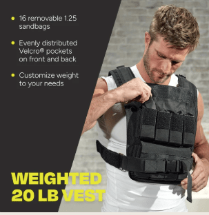 Side profile of Centr vest loaded to 10 lb – Fitness Specialist Lubbock