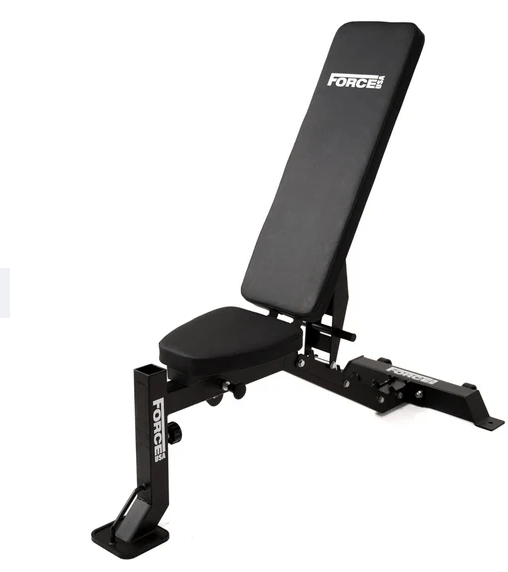 Force USA MyBench F-MR-FID-V2 Adjustable FID Bench with leg extension and preacher curl attachment, available at Fitness Specialist in Odessa and Lubbock TX