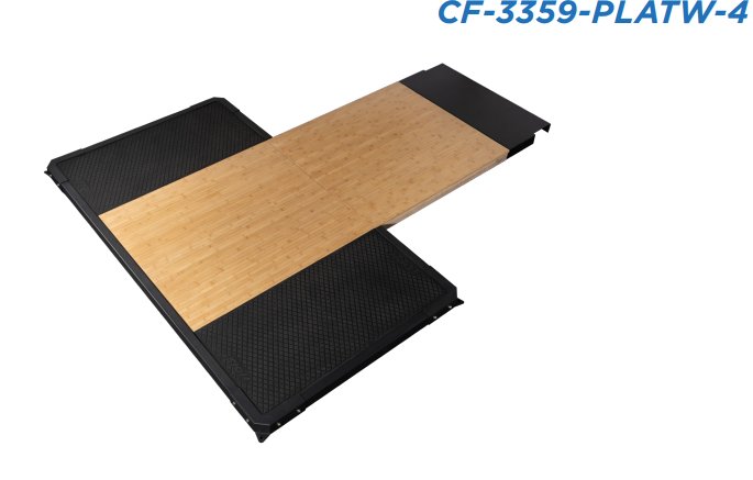 HOIST 4′ sound-dampening wooden platform top – bamboo plywood and rubber layer – Fitness Specialist TX