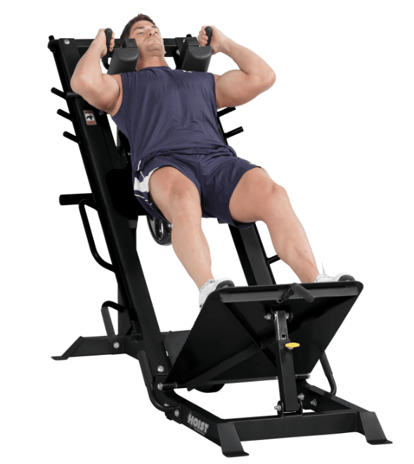 HOIST HF‑4357 Leg Press / Hack Squat Combo – Dual - Purpose Lower Body Strength Trainer - Fitness Specialist