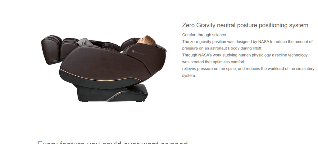 Inner Balance Jin 2.0 SL Track Massage Chair | Fitness Specialist Odessa & Lubbock TX - Fitness Specialist