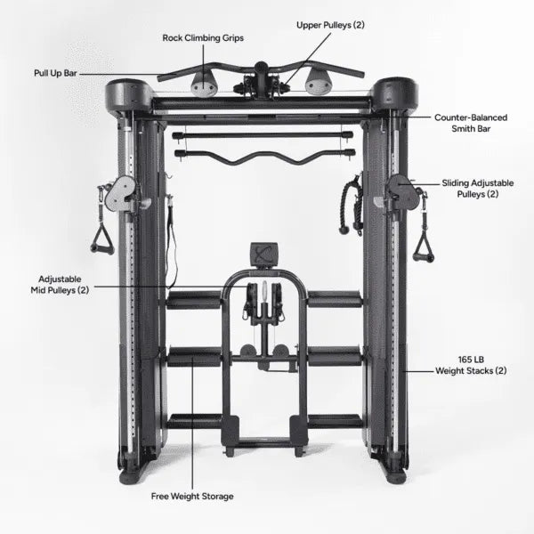 Inspire Series FT2 PRO Smith Functional Trainer - Fitness Specialist