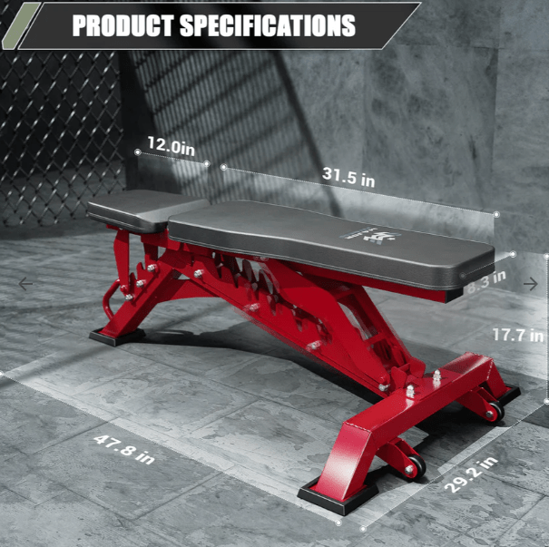Major Fitness Adjustable Bench 1300lbs Capacity Plt01 - Fitness Specialist