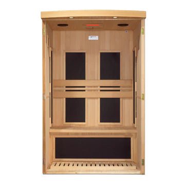 Digital LED control panel inside Pro 6 Infrared Sauna – Fitness Specialist