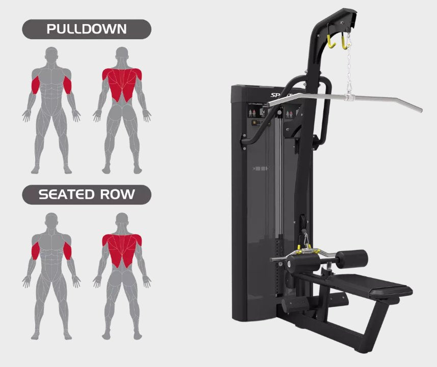 Spirit Commercial Lat Pull,Low Row Machine - Fitness Specialist