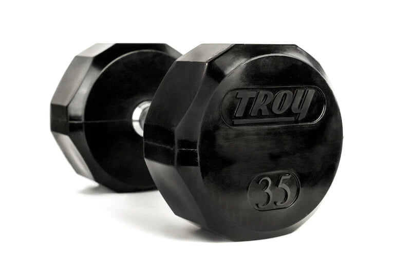 Troy 12 - Sided Rubber Encased Dumbbell - Fitness Specialist