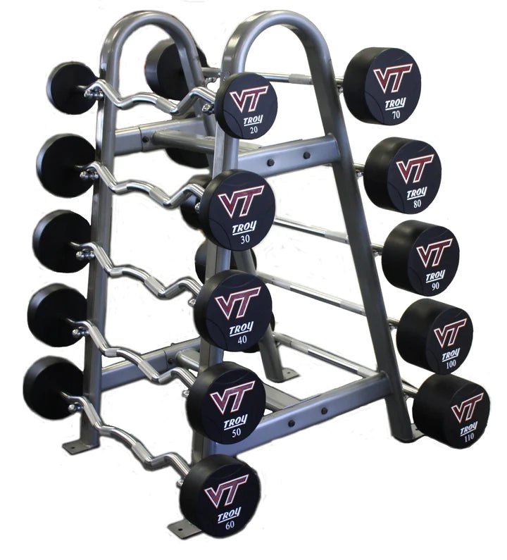 Troy Double Sided Barbell Rack. Stores 10 Barbells - Fitness Specialist