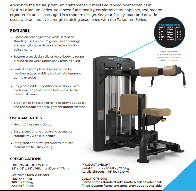 True Fitness Palladium Rotary Torso Machine SPL - 1500 - Fitness Specialist