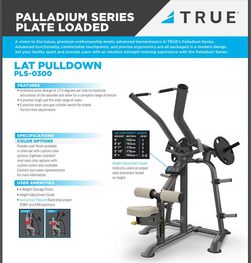 True Palladium Plate Load Chest Press - Fitness Specialist