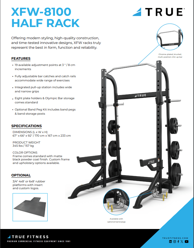 TRUE POWER RACK XFW - 7900 - Fitness Specialist