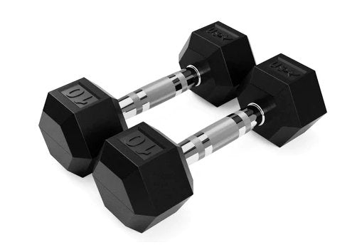 USA Rubber Hex Dumbbell (Sold in Pairs) - Fitness Specialist