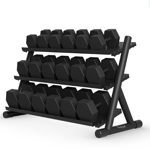 Vision 300 - DBR Dumbbell Rack – Heavy - Duty 3 - Tier Storage | Fitness Specialist - Fitness Specialist