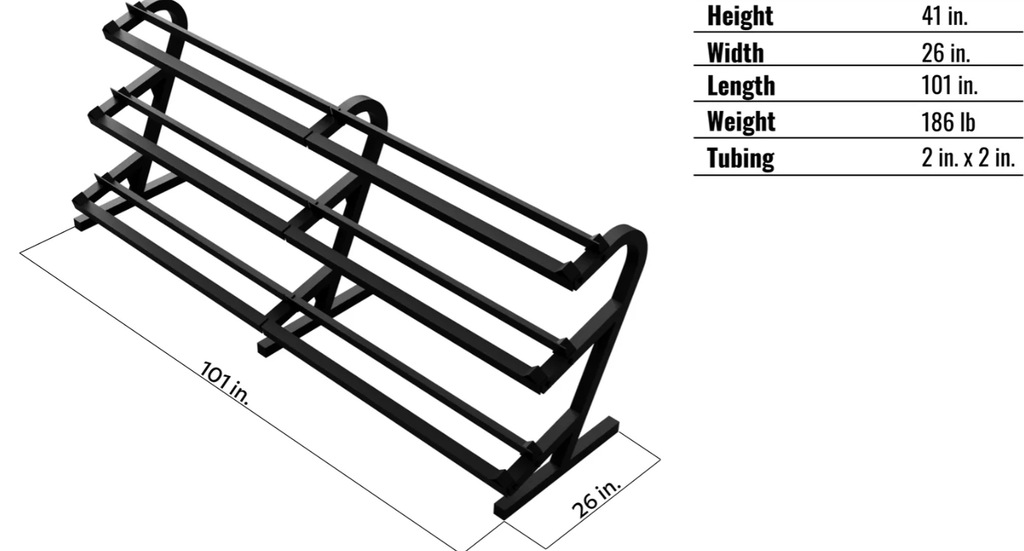 VTX 3 TIER DUMBBELL RACK HOLDS 5 - 100LBS - Fitness Specialist