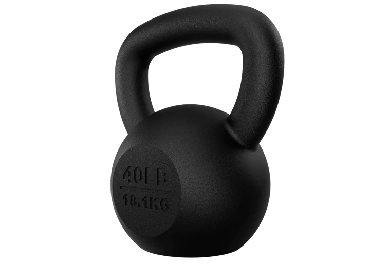 VTX Black Cast Iron kettle Bell Powder Coat Finish - Fitness Specialist