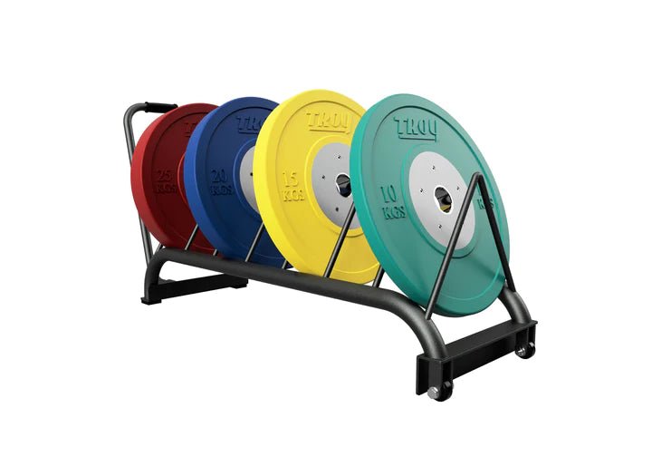 VTX Horizontal Bumper Plate Rack With Wheels and 8 Slots - Fitness Specialist