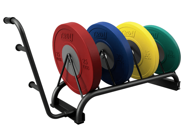 VTX Horizontal Bumper Plate Rack With Wheels and 8 Slots - Fitness Specialist