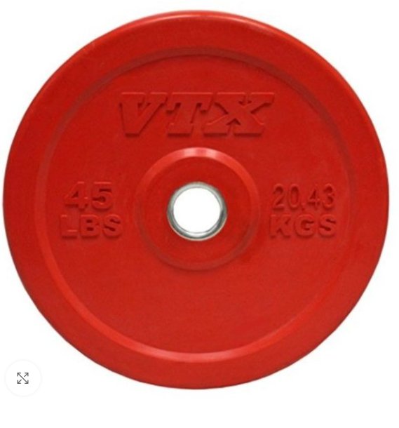 VTX Olympic 2" Solid Colored Bumper Plate With Steel Insert - Fitness Specialist