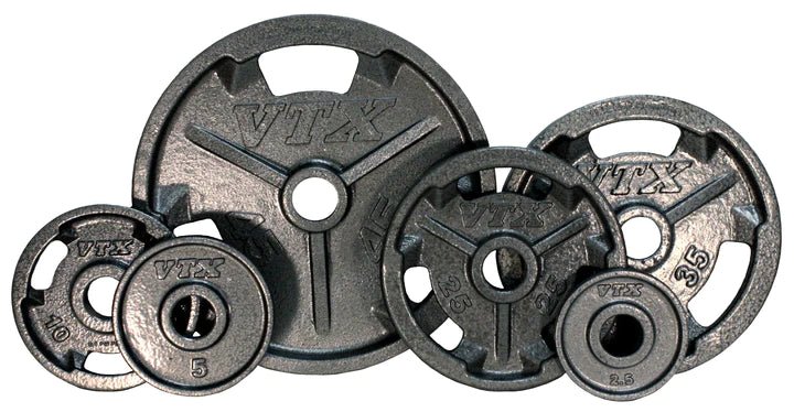 VTX Olympic Plate "Wide Flange" 3 Hole Grip - Fitness Specialist